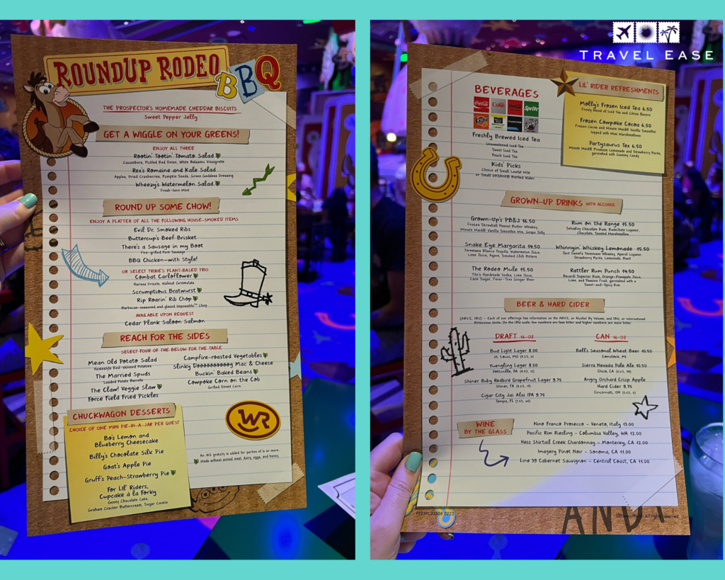  Roundup Rodeo BBQ Menu